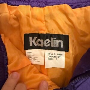 Vintage Kaelin Purple and Orange High Waist Apres Ski pants excellent condition